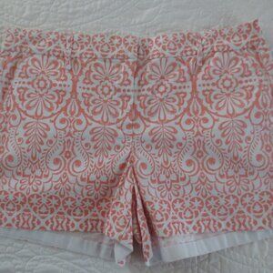 ELLE Coral & White Print Shorts - NWOT